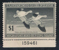 (US) RW14 MINT F-VF NH $1 BLACK SNOW GEESE, DUCK STAMP