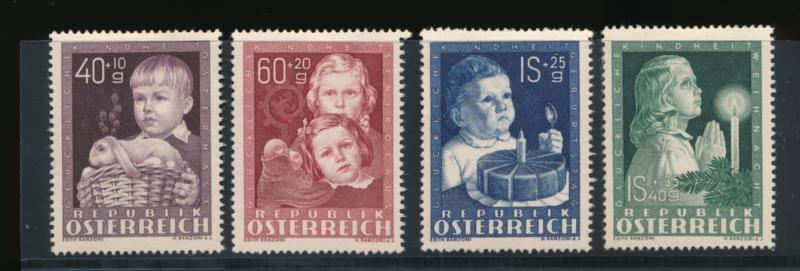 AUSTRIA B260-B263 MINT F-VF LH/HINGED