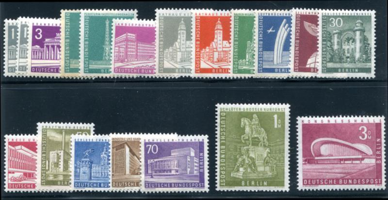 Germany- Berlin 9N120-136 MNH, Buildings