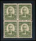 CANADA 190 MINT NH VF BLOCK OF 4 DARK GREEN CARTIER
