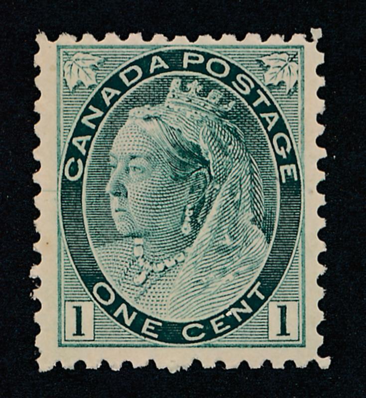 CANADA #75 MINT FINE 1c GRAY GREEN QUEEN VICTORIA