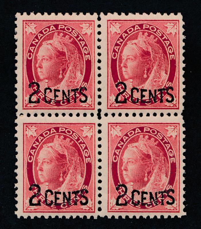 CANADA #87 MINT F-VF NH 2c OVERPRINT QUEEN VICTORIA