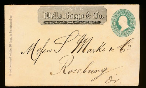 (US) U161 WELLS FARGO 3c GREEN CREAM ENTIRE