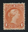 CANADA 22 MINT F-VF HINGED, SHORT PERF TOP