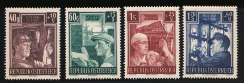 AUSTRIA B273-B276 MINT F-VF HINGED