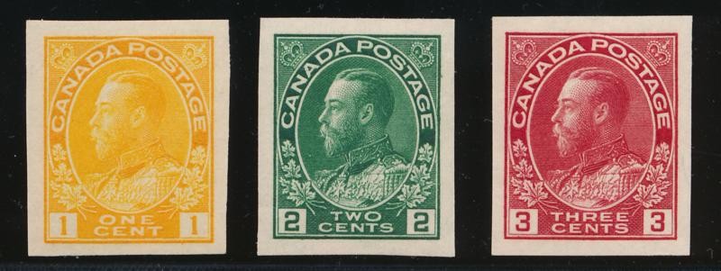 CANADA 136-138 VF LH IMPERF SINGLES