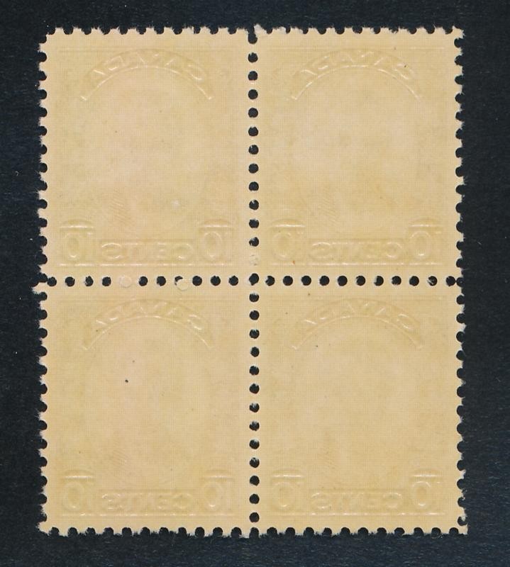 CANADA 190 MINT NH VF BLOCK OF 4 DARK GREEN CARTIER