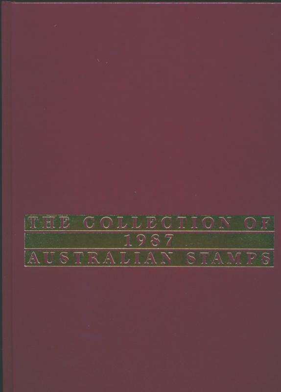 AUSTRALIA 1987 ANNUAL STAMP YEAR COLLECTION. MAROON FRONT COVER