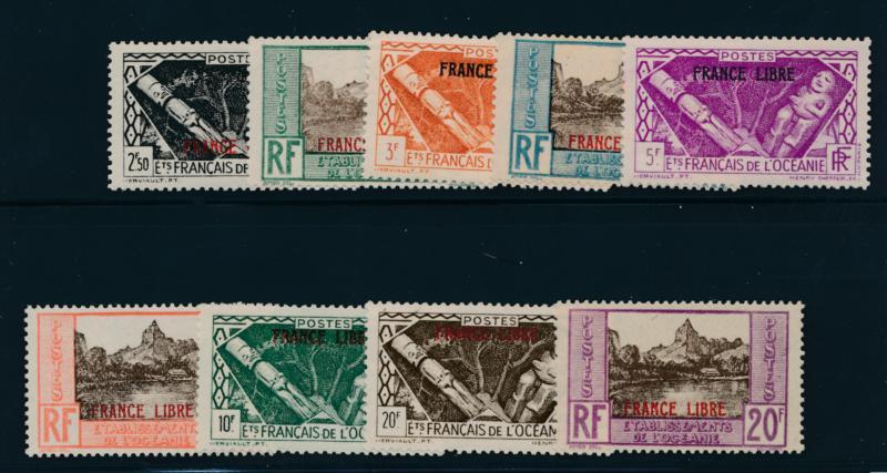 French Polynesia 127-135 Mint NH