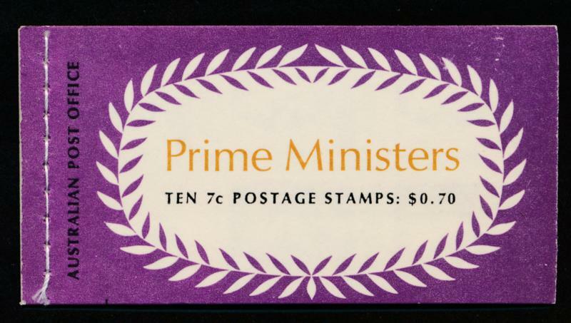 AUSTRALIA 514a & 516a PRIME MINISTERS 70c BOOKLET