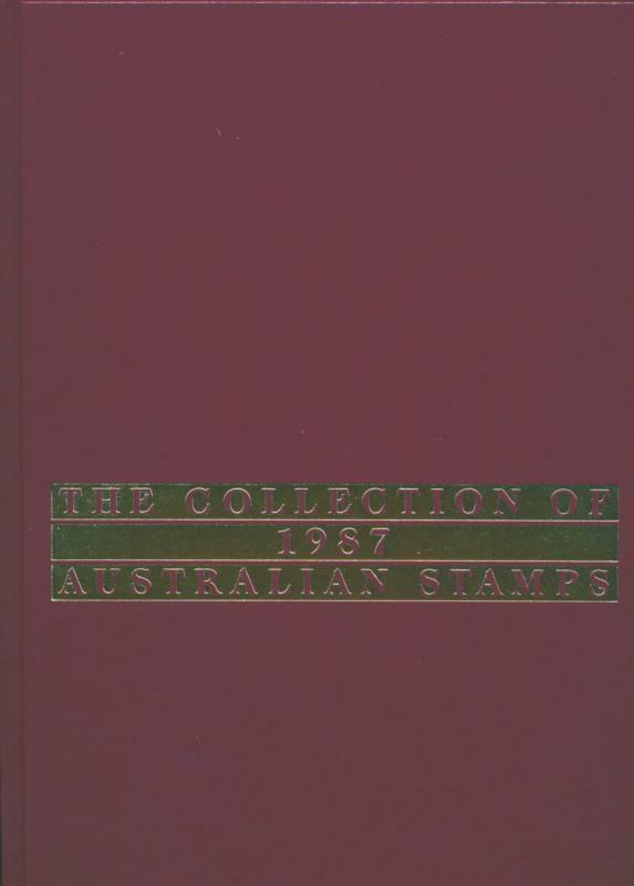 AUSTRALIA 1987 ANNUAL STAMP YEAR COLLECTION. MAROON FRONT COVER