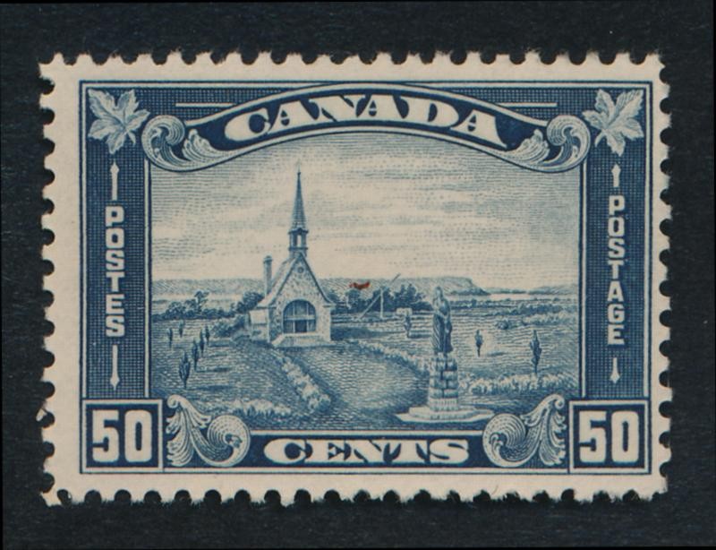 CANADA 176 MINT LH FINE 50c ACADIAN CHURCH, DULL BLUE