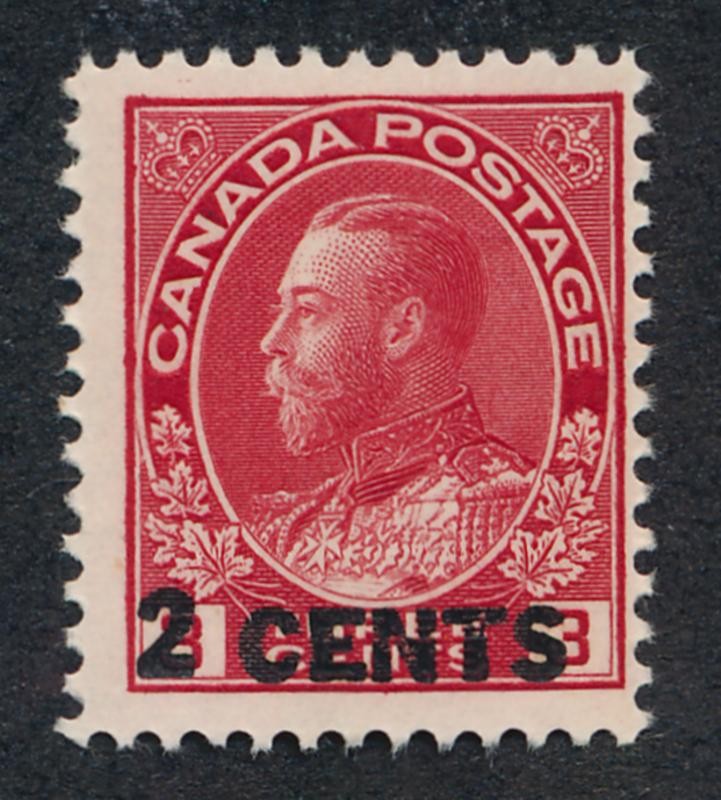 CANADA 139 FINE HINGED 2c OVERPRINT