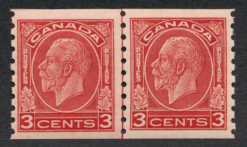 CANADA 207 F-VF MINT NEVER HINGE (NH) COIL LINE PAIR