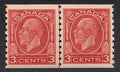 CANADA 207 F-VF MINT NEVER HINGE (NH) COIL LINE PAIR
