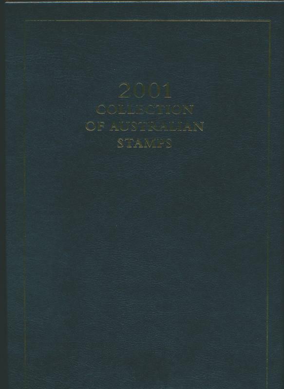 AUSTRALIA 2001 ANNUAL STAMP YEAR COLLECTION. BLACK FRONT COVER