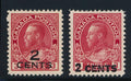CANADA 139-140 MINT HINGED VF SINGLES KGV ADMIRAL