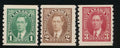 CANADA 238-240 F-VF MINT NEVER HINGE (NH) COIL SINGLES