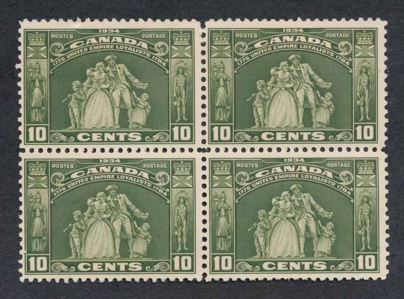 CANADA 209 MINT F-VF NH BLOCK OF 4 LOYALISTS