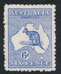 AUSTRALIA 8 MINT VF HINGED, 6p ULTRA, KANGAROO, 1st WMK