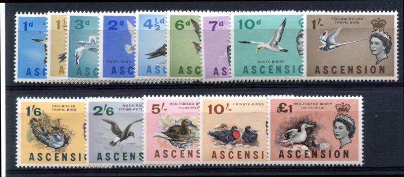 Ascension 75-88 Mint, hinged, birds