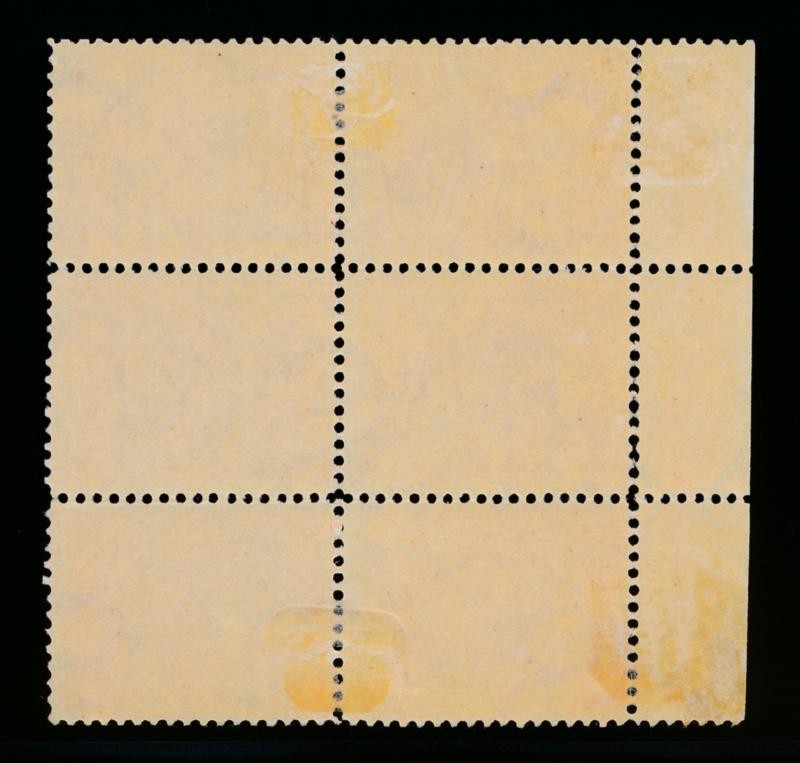 (US) 370 FINE HINGED 2c ALASKA YUKON PLATE BLK OF 6.