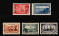 CANADA 241-245 PERFINS MOST MINT NH & VF. 1938 PICT.ISSUE SELDOM OFFERED AS SET