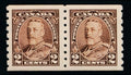 CANADA 229 MINT VF HINGED KING GV PERF 8 COIL PAIR