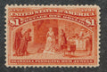 (US) 241 UNUSED VF REGUM/NO GUM $1 COLUMBIAN CERTIFICATE