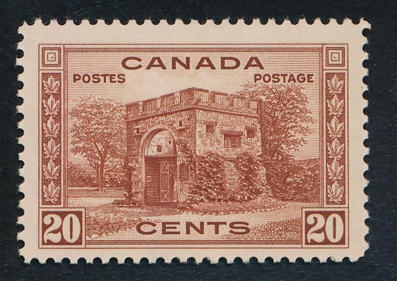 CANADA 243 MINT HINGED F-VF 20c FT. GATE WINNIPEG 1938 PICTORIAL