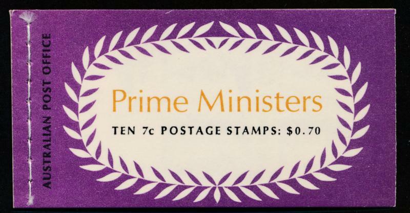 AUSTRALIA 514a & 516a PRIME MINISTER 70c BOOKLET