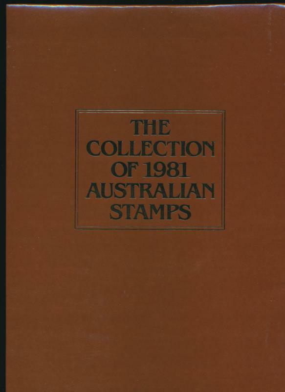 AUSTRALIA 1981 STAMP YEAR COLLECTION. BROWN FRONT COVER