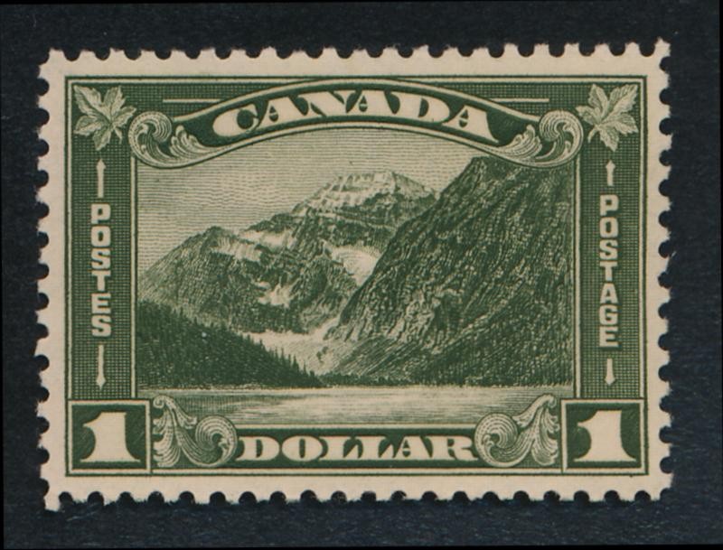 CANADA 177 MINT HINGED VF $1 MT CAVELL OLIVE GREEN
