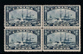 CANADA 204 MINT NH F-VF BLOCK OF 4 5c DARK BLUE ROYAL WILLIAM SHIP