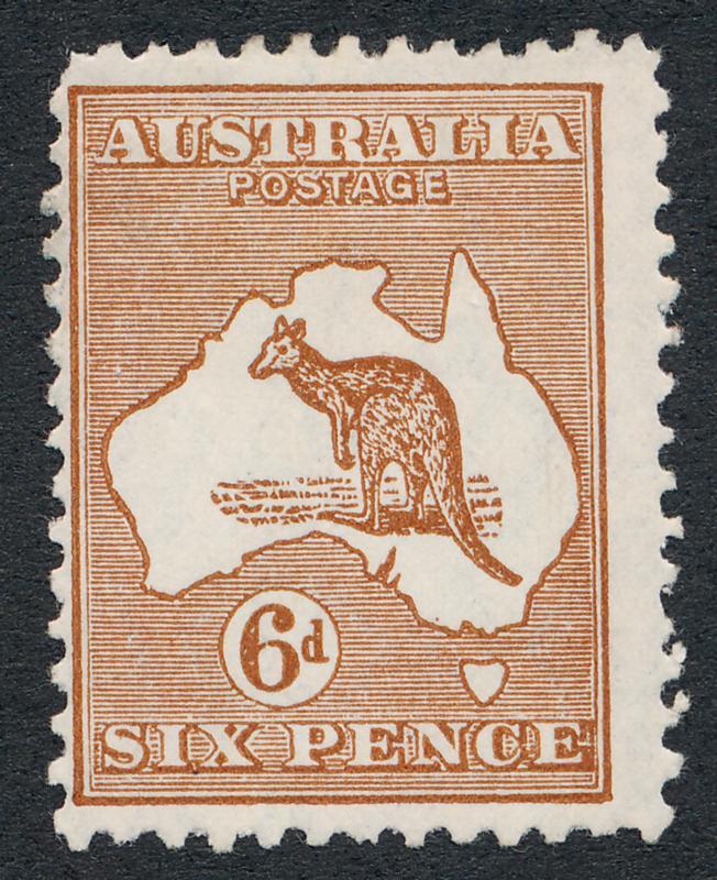 AUSTRALIA 96 MINT HINGED FINE, 6p.MULT.SMALL CROWN WMK