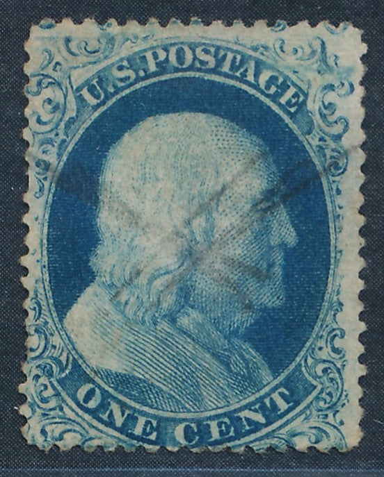 18 U.S. 1c FRANKLIN USED FINE, CERT.