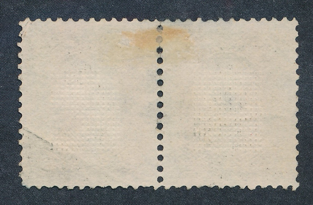 90 U.S. 12c WASH.,USED PAIR F-VF PAIR CERT.