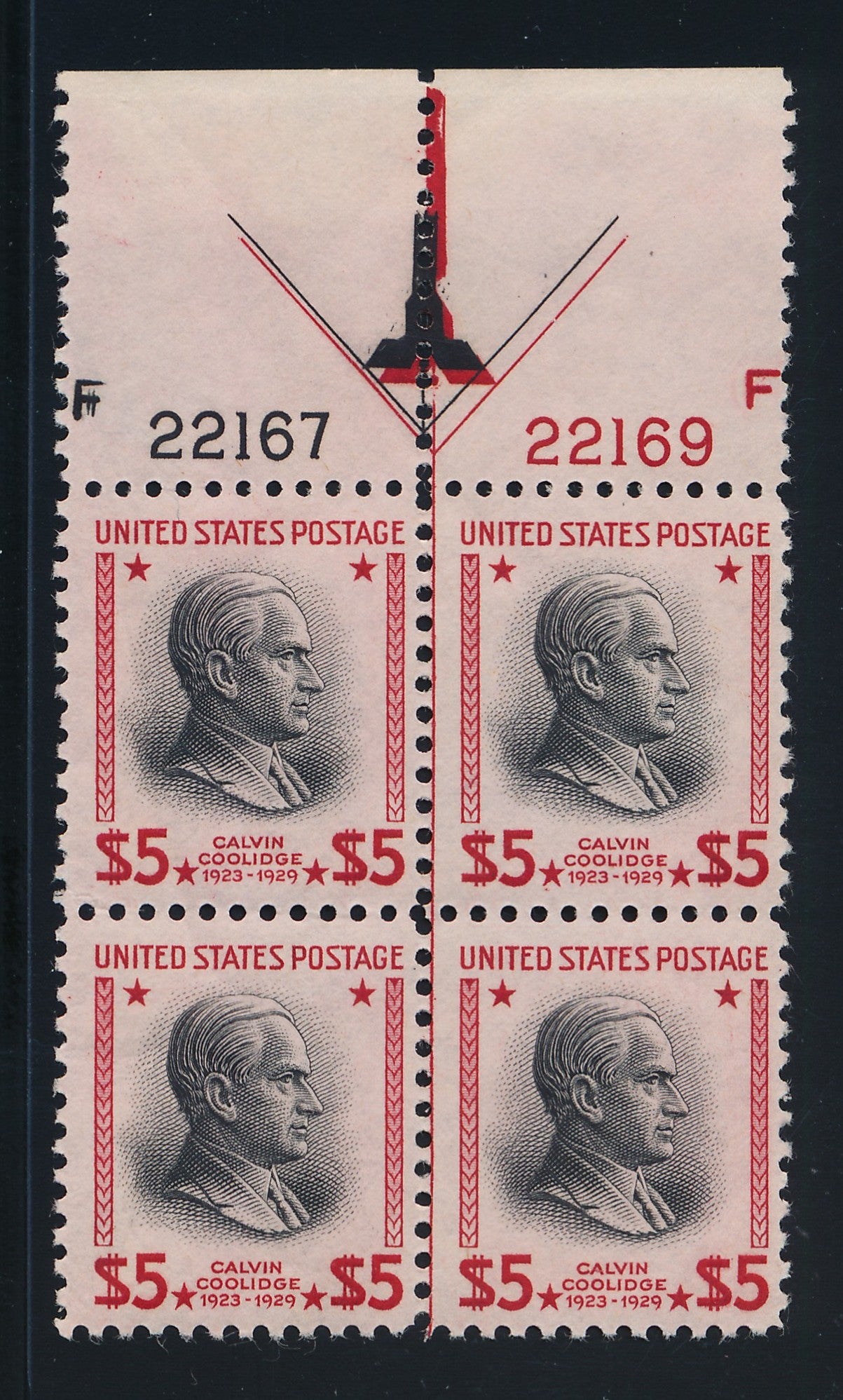 834 U.S. F-VF NH P.B.$5 PREXY