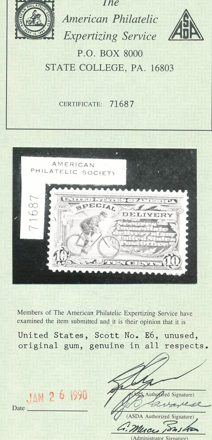 E6 U.S. VF-XF VLH APEX CERT.